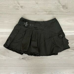 thorn and fable green grunge mini skirt
